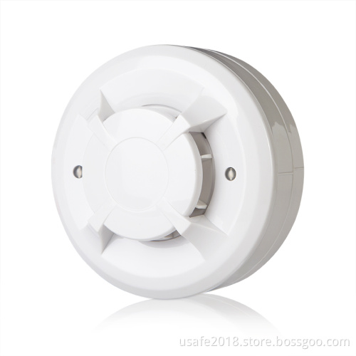 Fire Alarm System Heat Detector, 2-Wire with Remote LED Indicator Signal Output